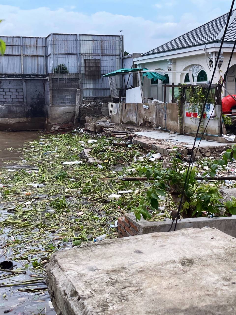 Déchets issus des street food déversés dans le fleuve Chao Phraya 